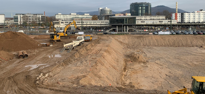 Baustelle am Europaplatz (Foto: Stadt Heidelberg)