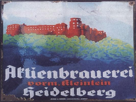 Werbung der Heidelberger Actienbrauerei Werbung der Heidelberger Actienbrauerei