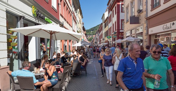 Blick auf die Heidelberger Hauptstraße (Foto: Diemer)