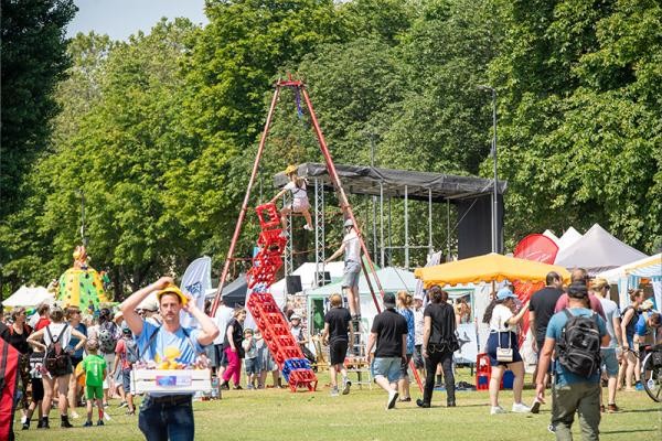 Aktionen auf der Neckarwiese beim Lebendigen Neckar 