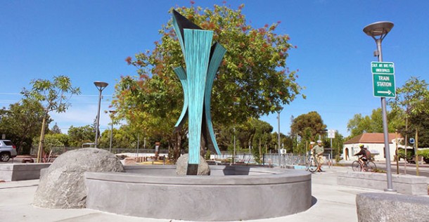 Die Fontäne auf der California Avenue in Palo Alto. (Foto: City of Palo Alto)
