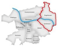 Ausrückegebiet der Abteilung Ziegelhausen im Stadtplan eingezeichnet
