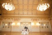 Bride and groom in the "Ballsaal" (ballroom) of the Convention Center (Photo: Theresa Povilonis)