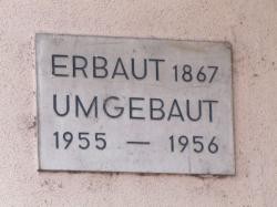 Bauinschrift 1867/1955-56 Altes Rathaus Ziegelhausen