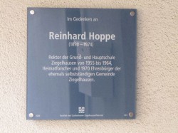 Gedenktafel Reinhard Hoppe