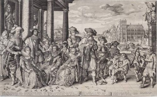 Frans Brun nach Daniel van Bremden Kupferstich und Radierung, 1627, 490 x 800 mm, Inv. Nr. S 323, angekauft 2005 (Foto: KMH)