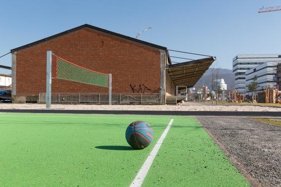 Volleyball field in Zollhofgarten (Foto: Buck)