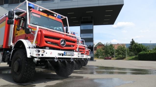 Nahaufnahme der Sprühdüsen im Betrieb