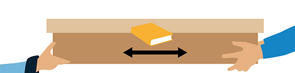 Grafik, die eine Paket&uuml;bergabe mit B&uuml;chern darstellt