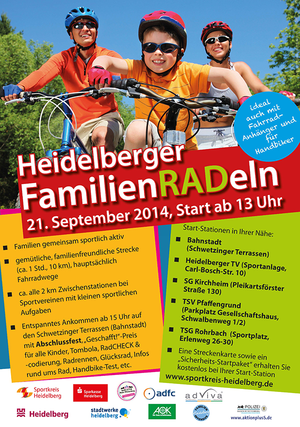Plakat 'Heidelberger FamilienRADeln' 21. September 2014