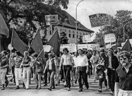 Studentischer Protest 1971 (Foto: Stadtarchiv Heidelberg) Studentischer Protest 1971 (Foto: Stadtarchiv Heidelberg)