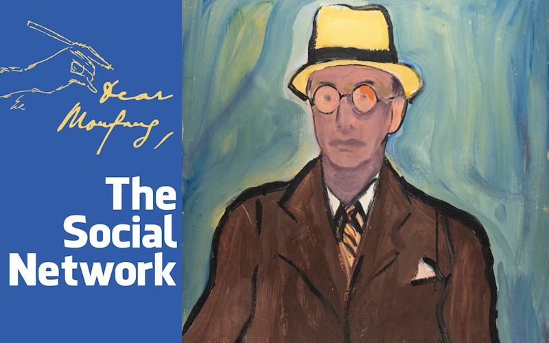 Plakat zur Ausstellung (Quelle: Universität Heidelberg) Poster for the exhibition ‘Franz Moufang: The Social Network’ (Source: University of Heidelberg)
