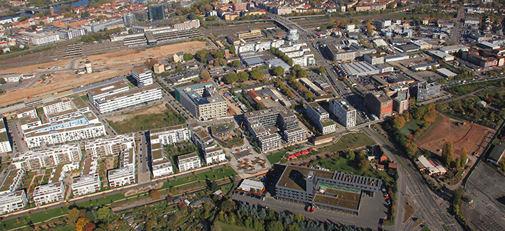 Luftansicht der Bahnstadt (Foto: Sommer)