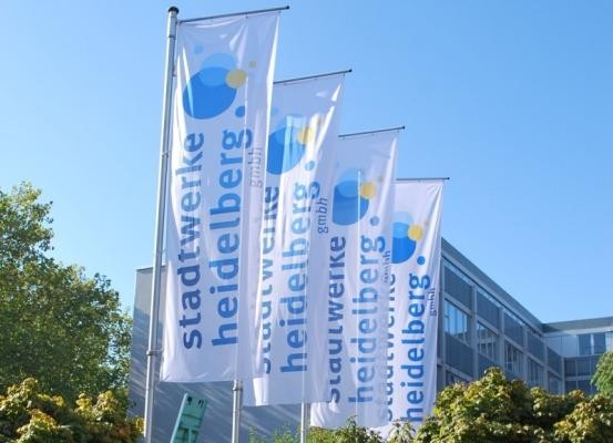 Flaggen der Stadtwerke Heidelberg