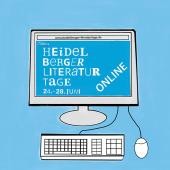 Online-Premiere mit Publikumsangeboten: www.heidelberger-literaturtage.de (Foto: Stadt Heidelberg) Computer mit Nkündigung der Heidelberger Literaturtage (Foto: Stadt Heidelberg)