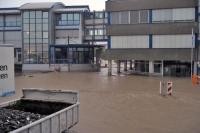 Schäden durch Starkregen in einem Gewerbegebiet in Jungingen. (Bild: RIDI Leuchten GmbH (Jungingen))