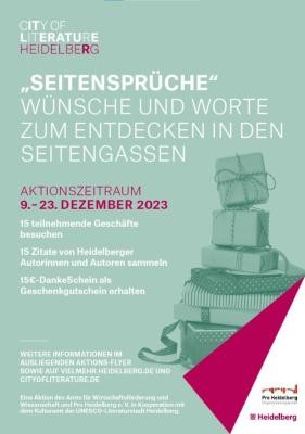 Plakat der Aktion "Seitensprüche" 2023 Plakat der Aktion "Seitensprüche" 2023