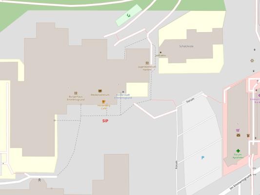 „Sport im Park“ – Forum 1 – HeidelBERG-Café. (Foto: OpenStreetMap) Forum 1 – HeidelBERG-Café