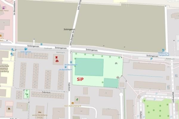 „Sport im Park“ – Sickingenplatz. (Foto: OpenStreetMap) Sickingenplatz