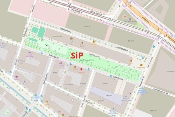 „Sport im Park“ – Zollhofgarten. (Foto: OpenStreetMap) Zollhofgarten