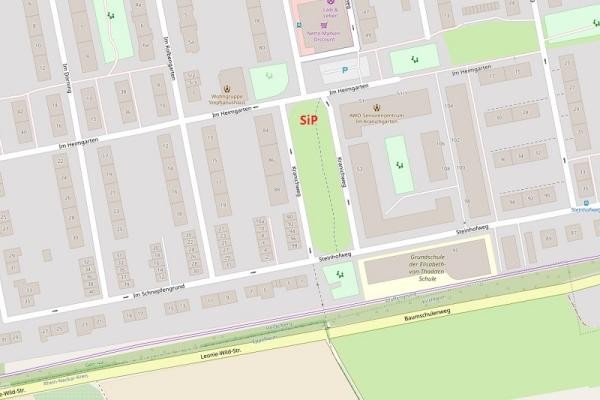 „Sport im Park“ – Boule-Anlage Kranichweg. (Foto: OpenStreetMap) Boule-Anlage Kranichweg