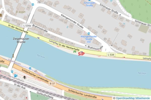 „Sport im Park“ – ehemaliges "Flußschwimmbad" (Quelle: OpenStreetMap) ehemaliges "Flußschwimmbad"