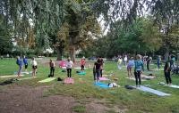 Gruppenfoto beim Sport im Freien