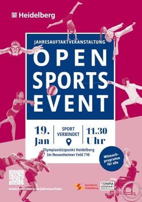 Jahresauftaktveranstaltung 2025 - Open Sports Event (Grafik: Stadt Heidelberg) Plakat Jahresauftaktveranstaltung 2025 - Open Sports Event