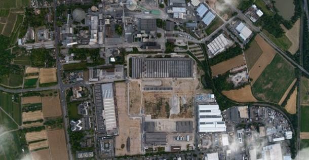 Der größte Teil des Economy Park Heidelberg-Leimen aus der Vogelperspektive. (Foto: theVision) Das Interkommunale Gewerbegebiet Heidelberg-Leimen aus der Luft direkt von oben.