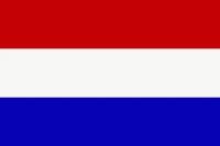 Flagge Niederlande: roter, weißer und dunkelblauer Balken horizontal.