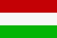 Flagge Ungarn: roter, weißer, grüner Balken horizontal.