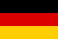Flagge Deutschland: schwarzer, roter und gelber Balken horizontal