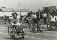 XXI. Weltspiele der Gelähmten:  Rollstuhl-Zeitfahren auf dem Universitätssportplatz