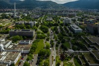 Luftbild vom Neuenheimer Feld in Heidelberg.