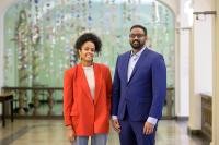 Starkes Duo für den Bereich Antirassismus in Heidelberg: Evein Obulor und Dr. Antony Patthathu. (Foto: Philipp Rothe) Die Anti-Rassismus-Beauftragten der Stadt Heidelberg