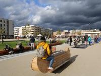 Spielgeräte für kleine Besucherinnen und Besucher auf der Pfaffengrunder Terrasse