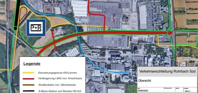 Planungsentwurf für das Interkommunale Gewerbegebiet Heidelberg-Leimen