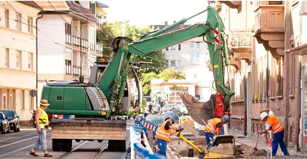 Eine Baustelle in Rohrbach.