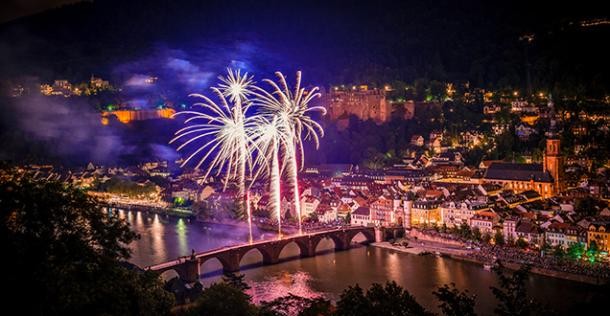 The castle illuminations. (Photo: Heidelberg Marketing/Tobias Schwerdt) The castle illuminations.