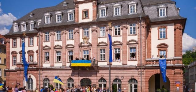 Heidelberger Rathaus am Europatag