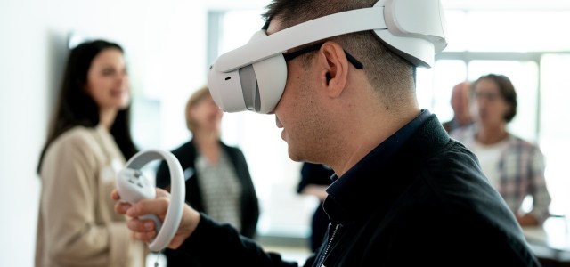 VR-Anwendung im Test; Foto: Susanne Lencinas