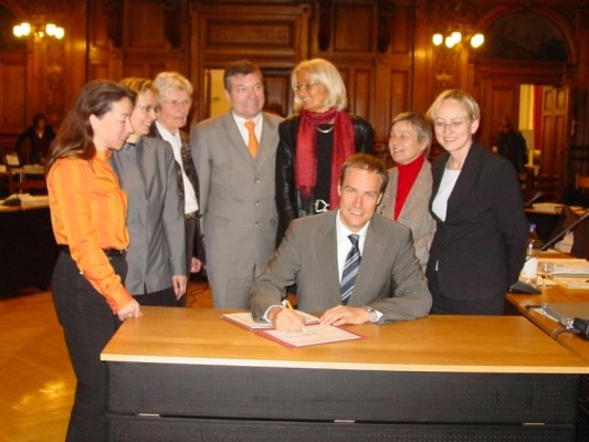 Signing the EU Charter on 29 March 2007