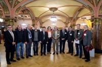 Die Mitglieder des Koordinationsbeirates „Neues Konferenzzentrum“ unmittelbar vor der öffentlichen Sitzung des Beirates am 30. Januar 2014 in der Stadthalle Heidelberg. (Foto: Heidelberg Marketing)