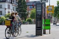 Die Fahrradzählanlage erfasst alle Radfahrer, die an der Südseite der Ernst-Walz-Brücke fahren. (Foto: Rothe) Die Fahrradzählanlage erfasst alle Radfahrer, die an der Südseite der Ernst-Walz-Brücke fahren. (Foto: Rothe)