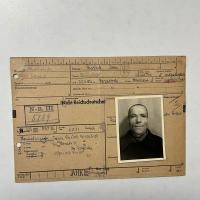 Iwan Durlack, Zwangsarbeiter bei den Stadtwerken Heidelberg (Foto: Stadtarchiv Heidelberg, Fremdarbeiterkartei) Pass: Iwan Durlack, Zwangsarbeiter bei den Stadtwerken Heidelberg (Fundort: Stadtarchiv Heidelberg)