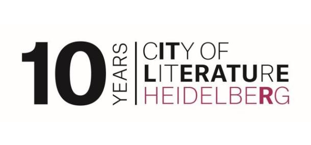 Jubiläumslogo "10 Jahre UNESCO City of Literature Heidelberg"