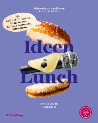 Beim IdeenLunch am Mittwoch, 15. April 2026, berichten Kathrin Christians mit ihrem Laden „heimat“ und Simona Fortunato mit ihrer vor wenigen Wochen eröffneten Boutique „Santogusto“ von ihren Erfahrungen im Einzelhandel. (Foto: Stadt Heidelberg) Plakat mit allen Informationen.