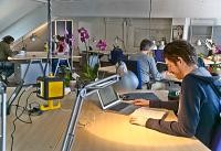 Geringe Kosten, flexible Nutzung: Coworking-Büro im Dezernat 16 (Foto: Stockemer/Welz)