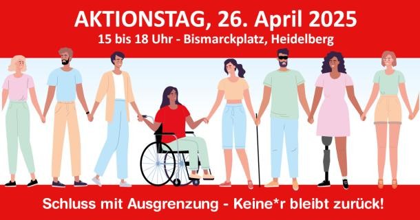 Aktionstag im Rahmen des Europäischen Protesttages zur Gleichstellung von Menschen mit Behinderung (Illustration: marketing_kommunikation) Aktionstag im Rahmen des Europäischen Protesttages zur Gleichstellung von Menschen mit Behinderung
