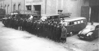 Historische Aufnahme der früheren Feuerwache im Bereich Alte Eppelheimer Straße/Kirchstraße, die bis 1954 genutzt wurde. (Foto: Feuerwehr Heidelberg) Historische Aufnahme der früheren Feuerwache